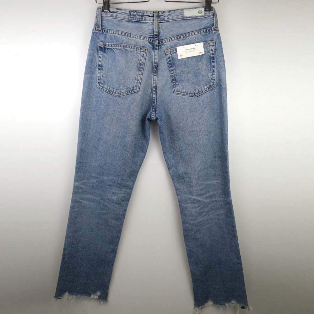 AG The Isabelle High-Rise Straight Crop Raw Hem 26 - Picture 12 of 14